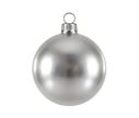 See slide Matte silver glass Christmas bauble D8cm