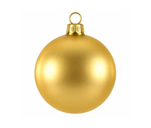 Boule de Noël doré mat verre D8cm