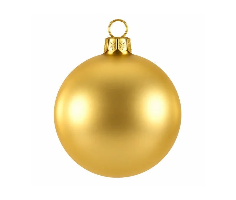 Boule de Noël doré mat verre D8cm