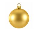 See slide Matte gold glass Christmas bauble D8cm