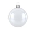 See slide Glossy white Christmas bauble Glass Ø8cm