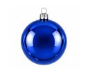 See slide Glossy royal blue Christmas bauble Glass Ø8cm