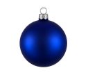 See slide Boule de Noël bleu roi mate en verre Ø8cm