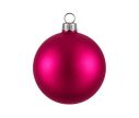 See slide Glossy fuchsia pink Christmas bauble Glass Ø8cm
