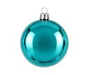 See slide Glossy turquoise Christmas bauble Glass Ø8cm