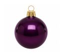 See slide Glossy mauve Christmas bauble Glass Ø8cm