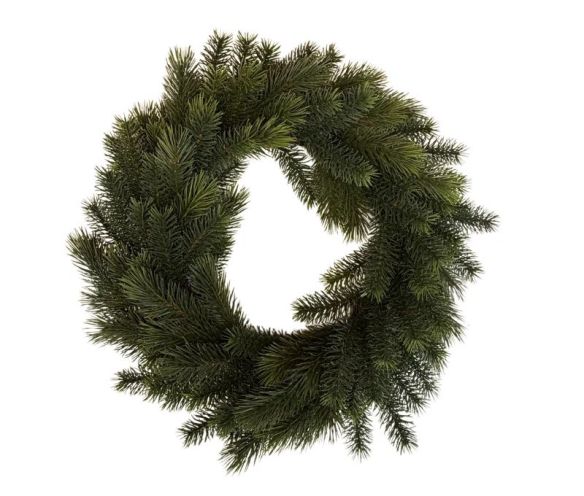 Décoration Noël couronne sapin synthétique verte fournie Ø57cm