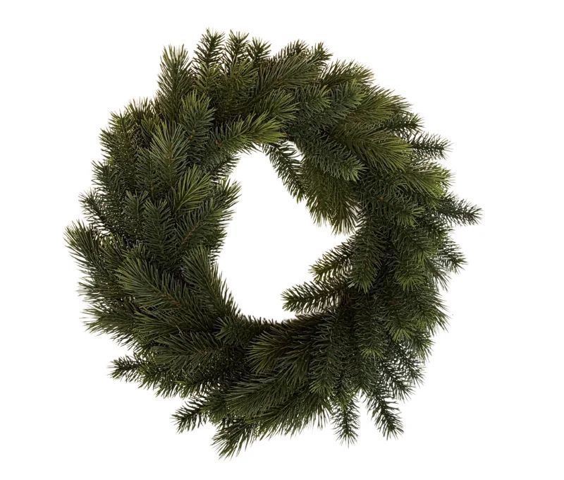Décoration Noël couronne sapin synthétique vert pommes de pin brunes Ø66cm