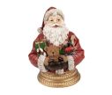 Voir la slide Décoration Noël buste Père Noël rouge blanc doré ours peluche jouets polyrésine H29cm