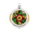 Voir la slide Décoration Noël boule vintage blanche jaune réflecteur facetté étoile rouge verte dorée Ø8cm
