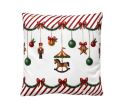 Voir la slide Coussin déco Noël cheval à bascule casse-noisette boules guirlande 45x45cm