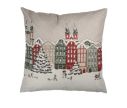 Voir la slide Coussin déco Noël ville enneigée maisons colorées sapins 45x45cm