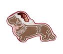 Voir la slide Coussin déco Noël teckel pain d'épices bonnet rouge pompons L45cm