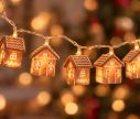 Voir la slide Guirlande LED Noël 10 maisons pain d'épices brun 150cm
