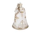 Voir la slide Décoration Noël cloche blanche dorée flocon nœud Ø18 x H26cm
