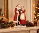 Voir la slide Décoration Noël Père Noël Mère Noël résine rouge doré cœur L13 x H23cm