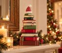 Voir la slide Décoration Noël pile de livres résine bonnet Père Noël étoile canne sucre d'orge L13 x H26cm