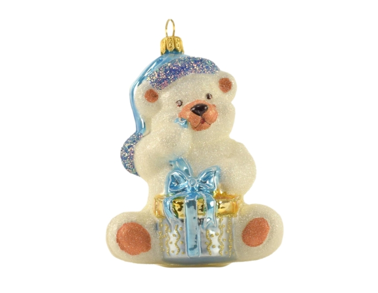 ourson blanc et bleu mon premier noël
