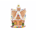See slide Suspension de Noël en verre soufflé maison pain d'épice verre H 16cm
