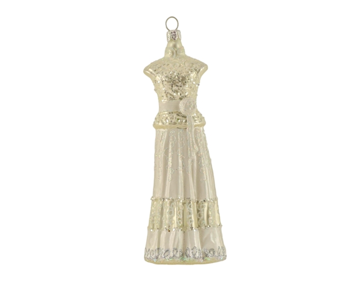 boule noël robe bustier blanche lilosquare