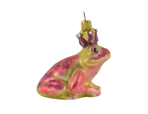 Boule de noël originale grenouille royale verte