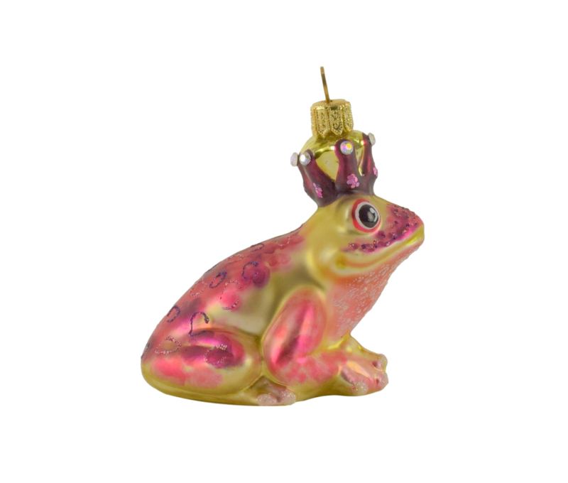 Boule de noël originale grenouille royale verte