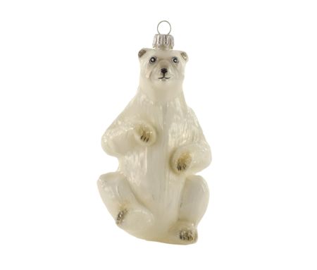 Suspension de Noël ours polaire blanc