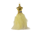 Voir la slide Boule de Noël robe dorée verre soufflé H16cm, made in Europe.