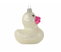 Voir la slide Suspension originale canard blanc et rose pour sapin de noël H 11cm