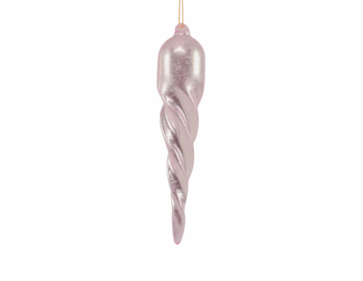 goutte de noel rose en verre