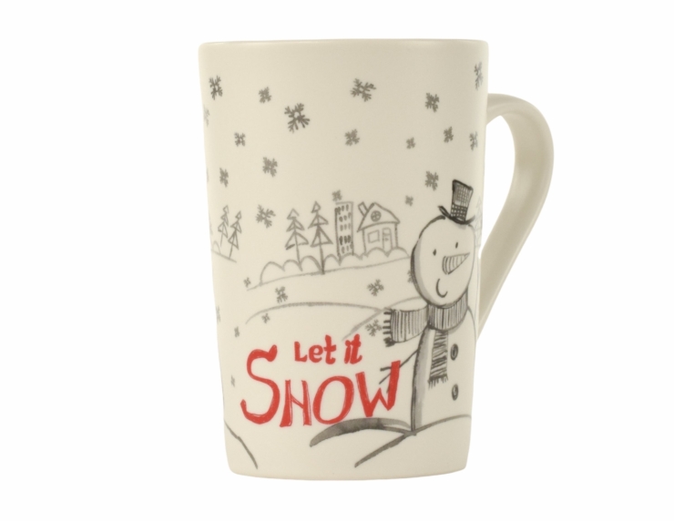 Mug de Noël blanc "Let it snow" H...