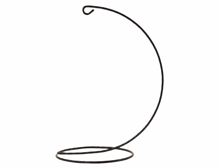 Support pour boule de Noël noir effet torsadé H20cm