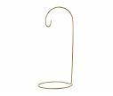 Voir la slide Support boule de Noël métal doré crochet col de cygne socle rond H28cm
