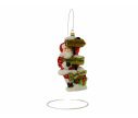 Voir la slide Support boule de Noël métal blanc crochet fin socle rond H28cm