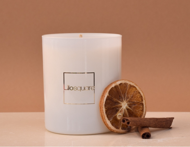 Bougie parfumée orange cannelle cire...