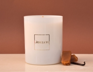 Bougie parfumée vanille caramel cire naturelle 250gr 60h