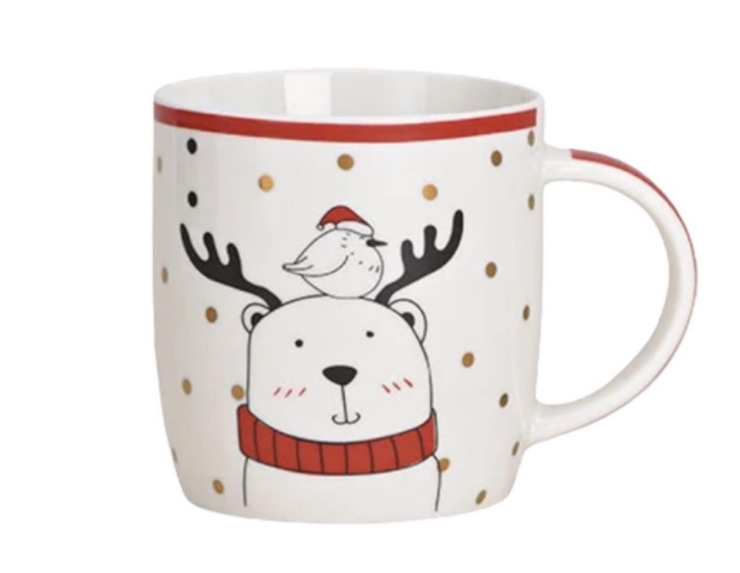 Mug de Noël ours blanc porcelaine H...