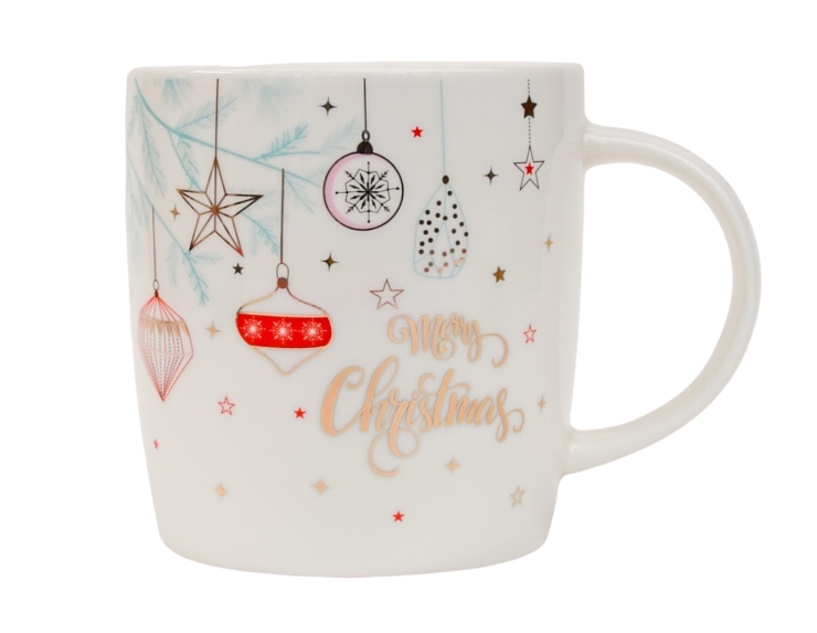 Mug blanc Merry Christmas boule de...