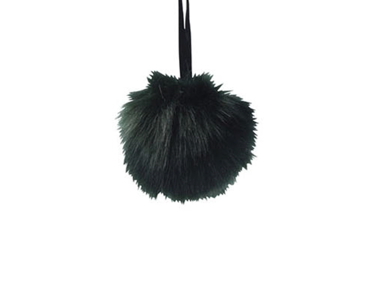 Boule de Noël velours Verte - ø 8cm