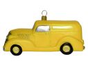 Voir la slide suspension pour sapin de noël en verre soufflé taxi jaune hauteur 7cm