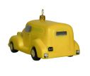 Voir la slide suspension pour sapin de noël en verre soufflé taxi jaune hauteur 7cm