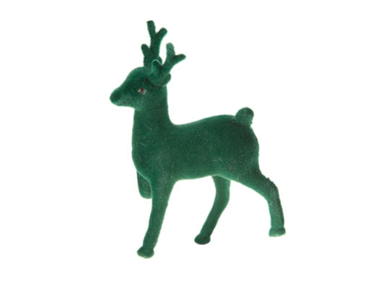 Suspension de sapin renne velours Vert