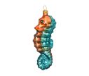 Voir la slide Suspension Noël verre soufflé hippocampe turquoise corail peint à la main H13cm