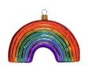 Voir la slide Suspension Noël verre soufflé arc-en-ciel 7 couleurs paillettes dorées nuage blanc peint à la main H8cm