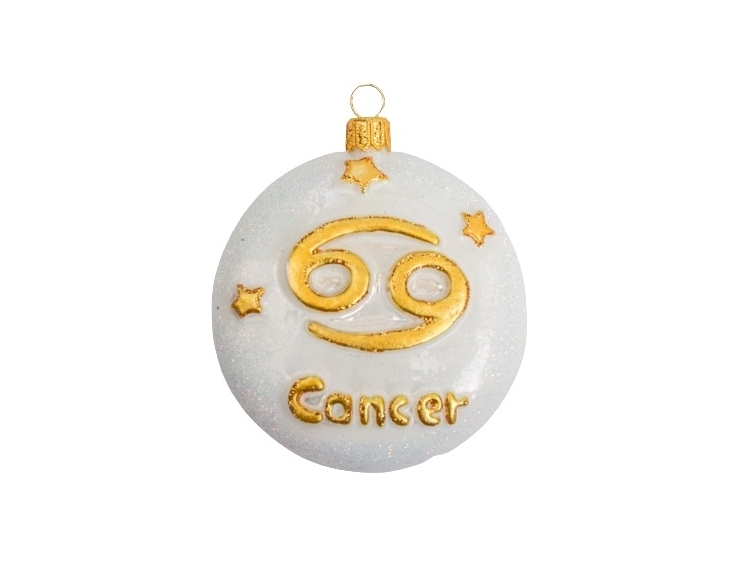 Boule de Noël signe astrologique cancer H 8cm