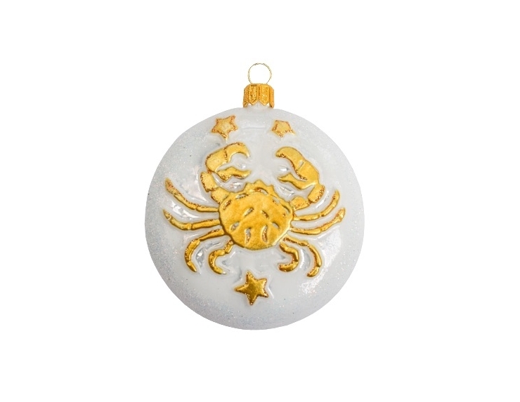 Boule de Noël signe astrologique cancer H 8cm