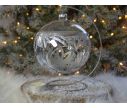 See slide Photophore de Noël argenté verre soufflé avec support D15cm