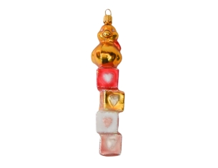 Boule mon premier Noël rose et doré pour petite fille, verre soufflé, canard doré et rose. Hauteur 16cm. Boule mon premier Noël rose et doré pour petite fille, verre soufflé, canard doré et rose. Hauteur 16cm.