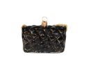 Voir la slide Boule de Noël originale sac de luxe noir avec chaîne dorée verre soufflé H 6cm. Lilosquare. Vue de arrière