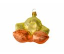 Voir la slide Boule de Noël originale orchidée jaune verre soufflé Hauteur 7cm. Marque Lilosquare
